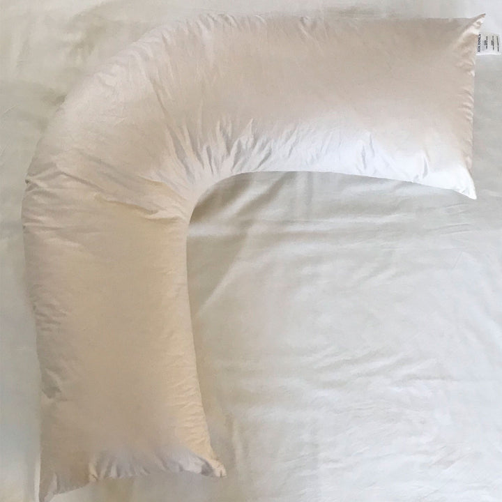 4 Wool & Organic Cotton Bed Pillows & V-Shaped Pillow Bundle