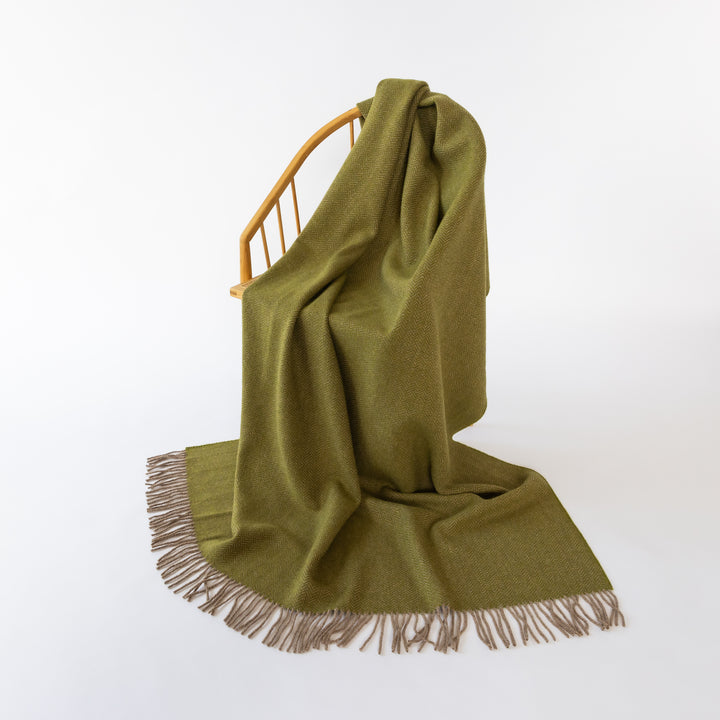 Sage Green Lewis Wool Throw