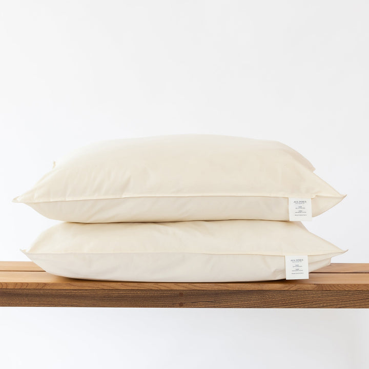 4 Wool & Organic Cotton Bed Pillow Set Bundle