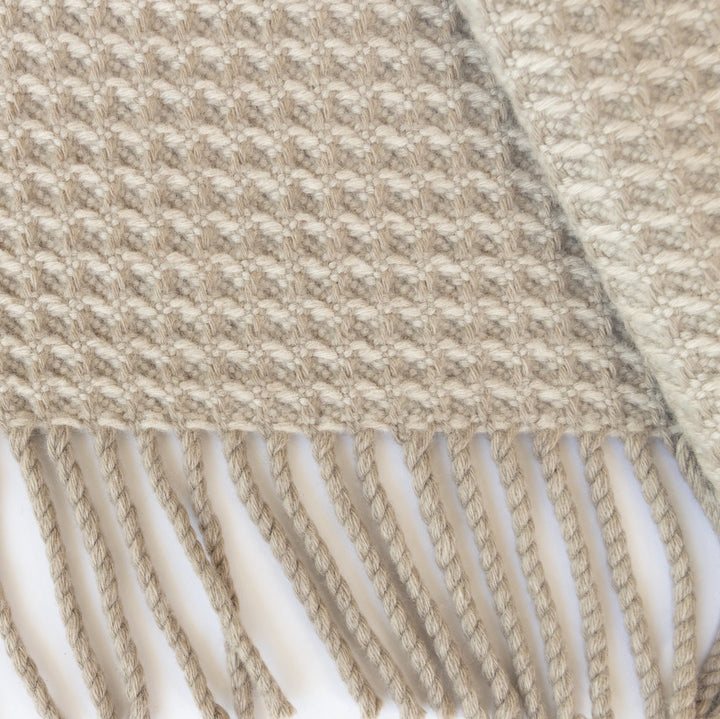 Beige Cashmere & Merino Blanket | Made In The UK | Ava Innes