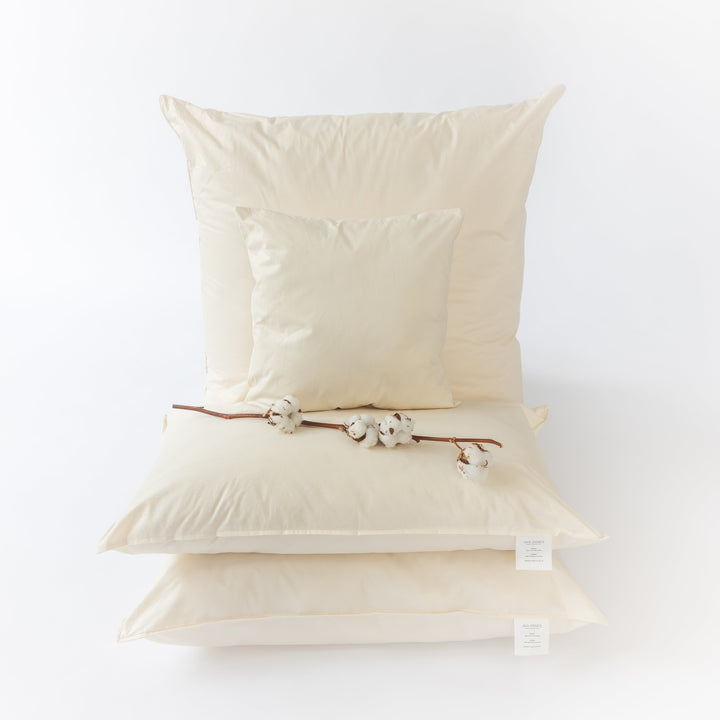 4 Wool & Organic Cotton Bed Pillow Set Bundle