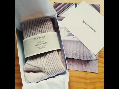 Red scottish cashmere men's socks by Ava Innes, UK